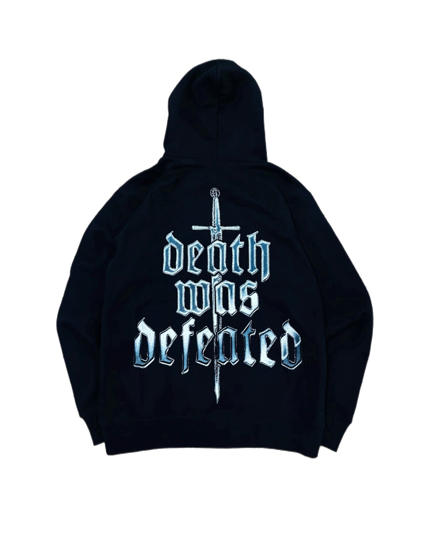 "Death Was Defeated" Hoodie - Black - The Atoned Co.