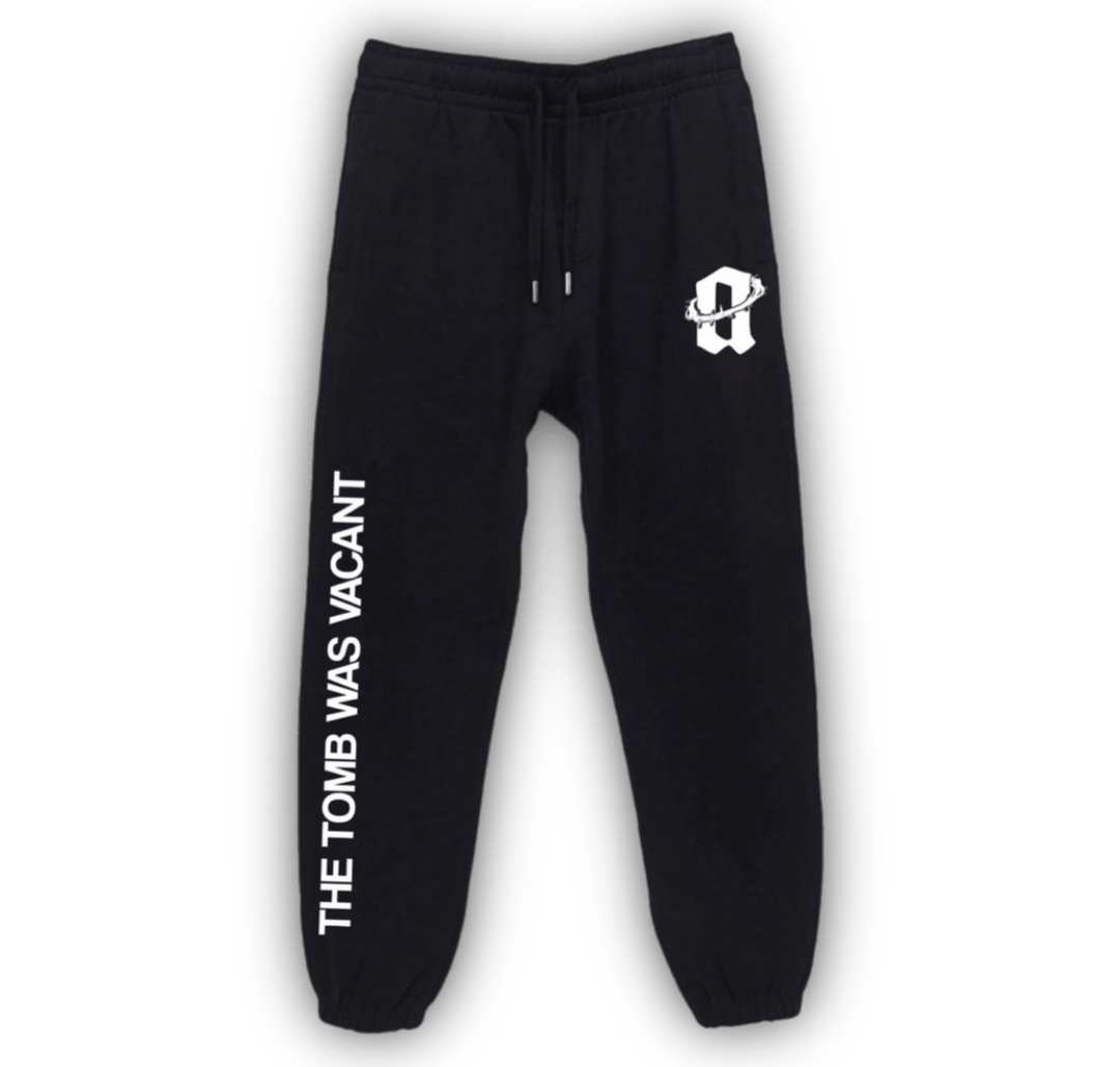 “THE TOMB WAS VACANT” - Sweatpants (Noir) - The Atoned Co.