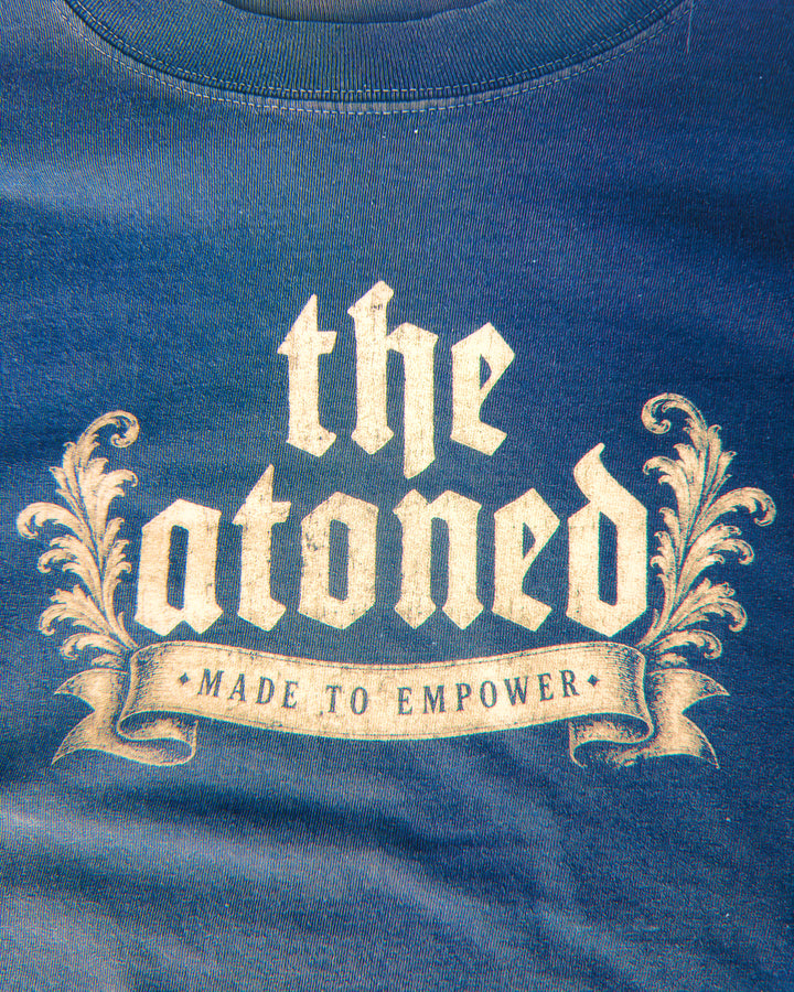 ONE ATONEMENT MUSCLE TEE - DENIM BLUE
