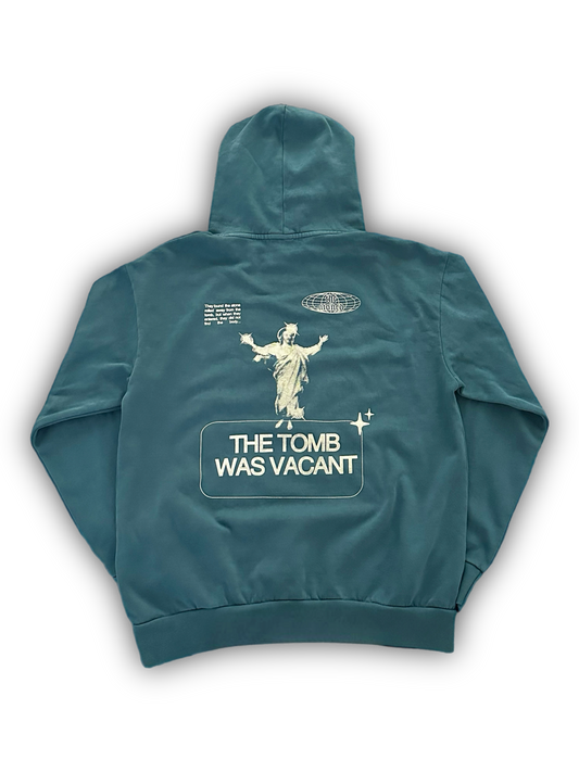 “THE TOMB WAS VACANT”- Heavyweight Hoodie (Denim Blue)