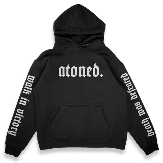 Atoned Hoodie-(Black)             **Order Now for FREE “Atoned” Tee included**