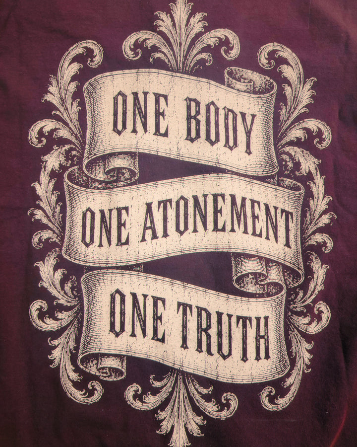 ONE ATONEMENT MUSCLE TEE - (WINE)