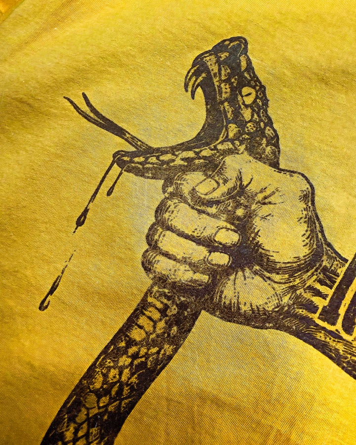 RENOUNCE THE LIES TEE - VINTAGE MUSTARD