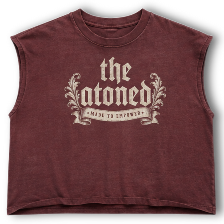 ONE ATONEMENT MUSCLE TEE - (WINE)