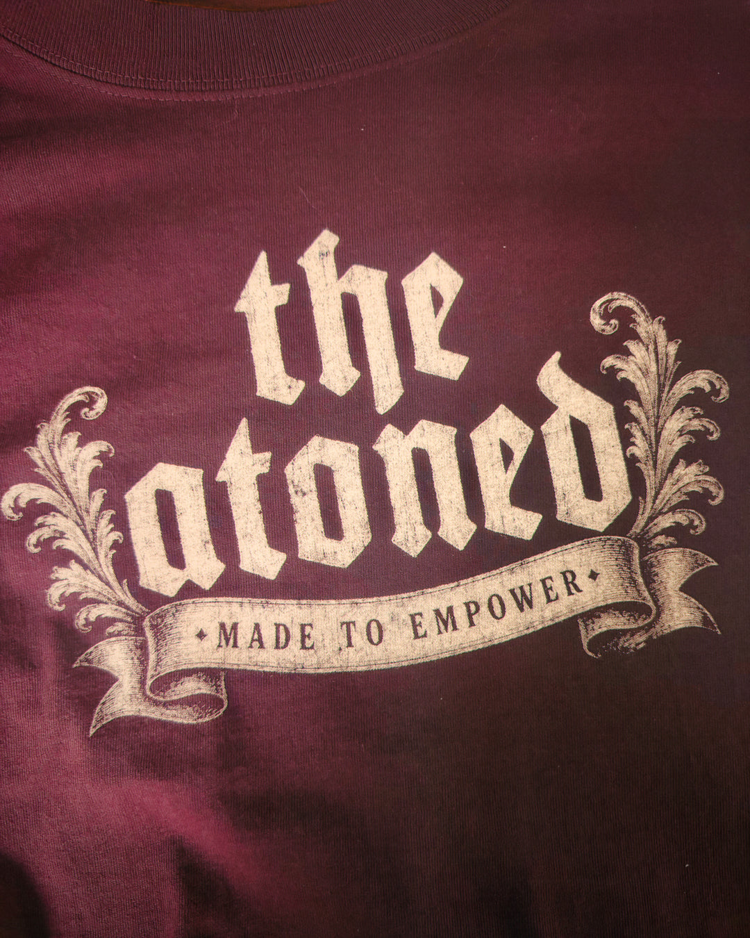ONE ATONEMENT MUSCLE TEE - (WINE)