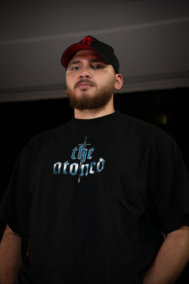 CHROME DEATH WAS DEFEATED OVERSIZED TEE (BLACK)