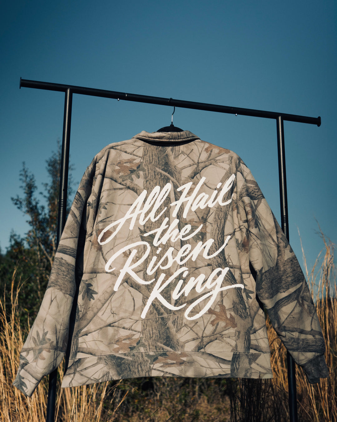 HERALD QUARTER ZIP POLO (WOODS CAMO)