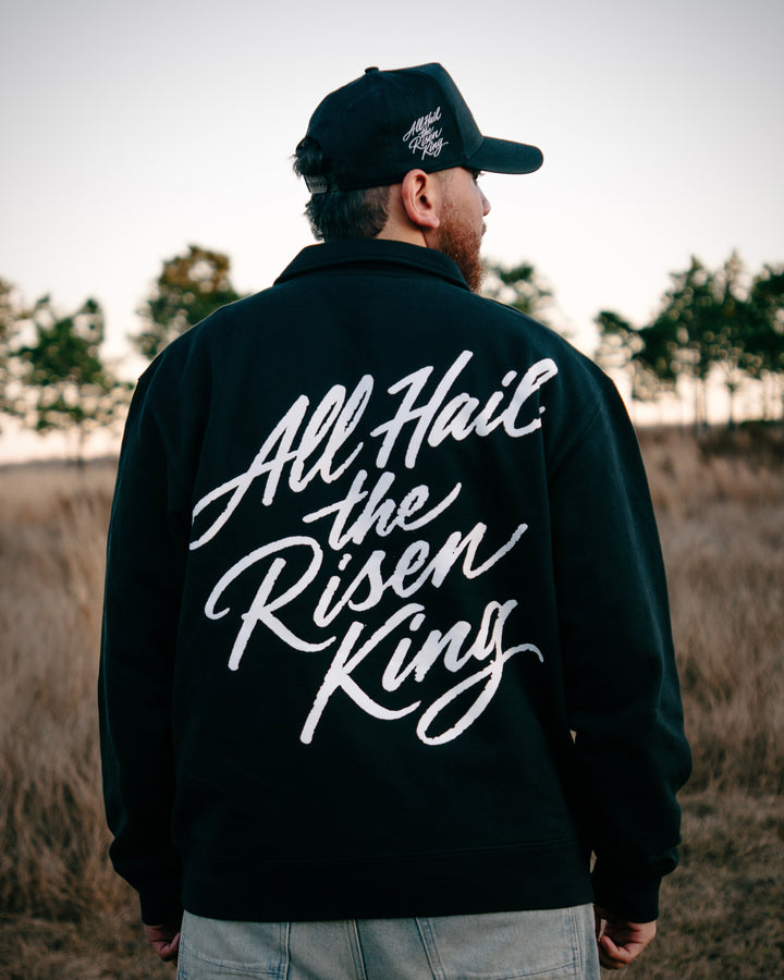 HERALD QUARTER ZIP POLO (BLACK)