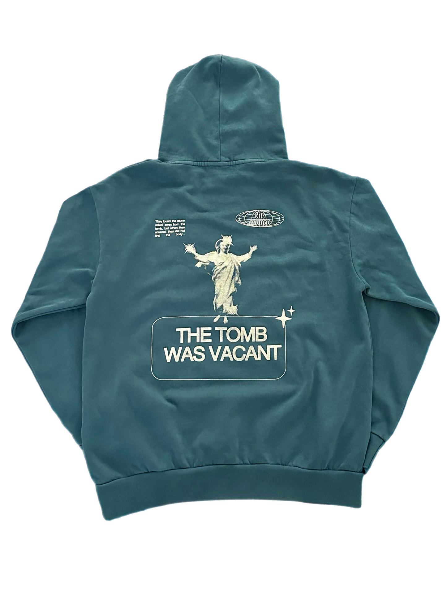 ‘THE TOMB WAS VACANT’- Heavyweight Hoodie (Denim Blue)