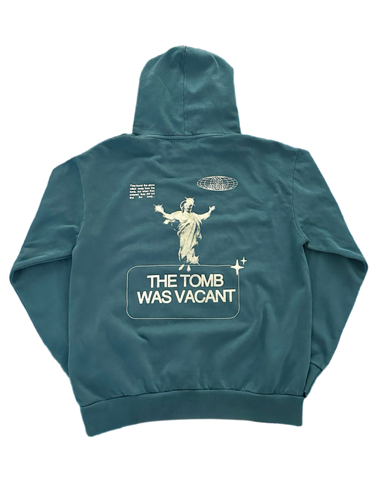 ‘THE TOMB WAS VACANT’- Heavyweight Hoodie (Denim Blue)