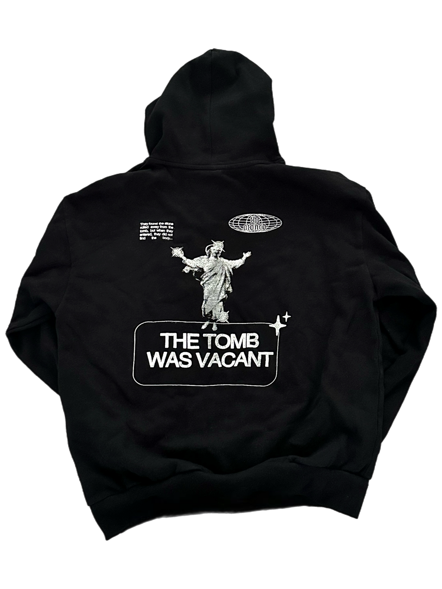 ‘THE TOMB WAS VACANT’- Heavyweight Hoodie (Noir)