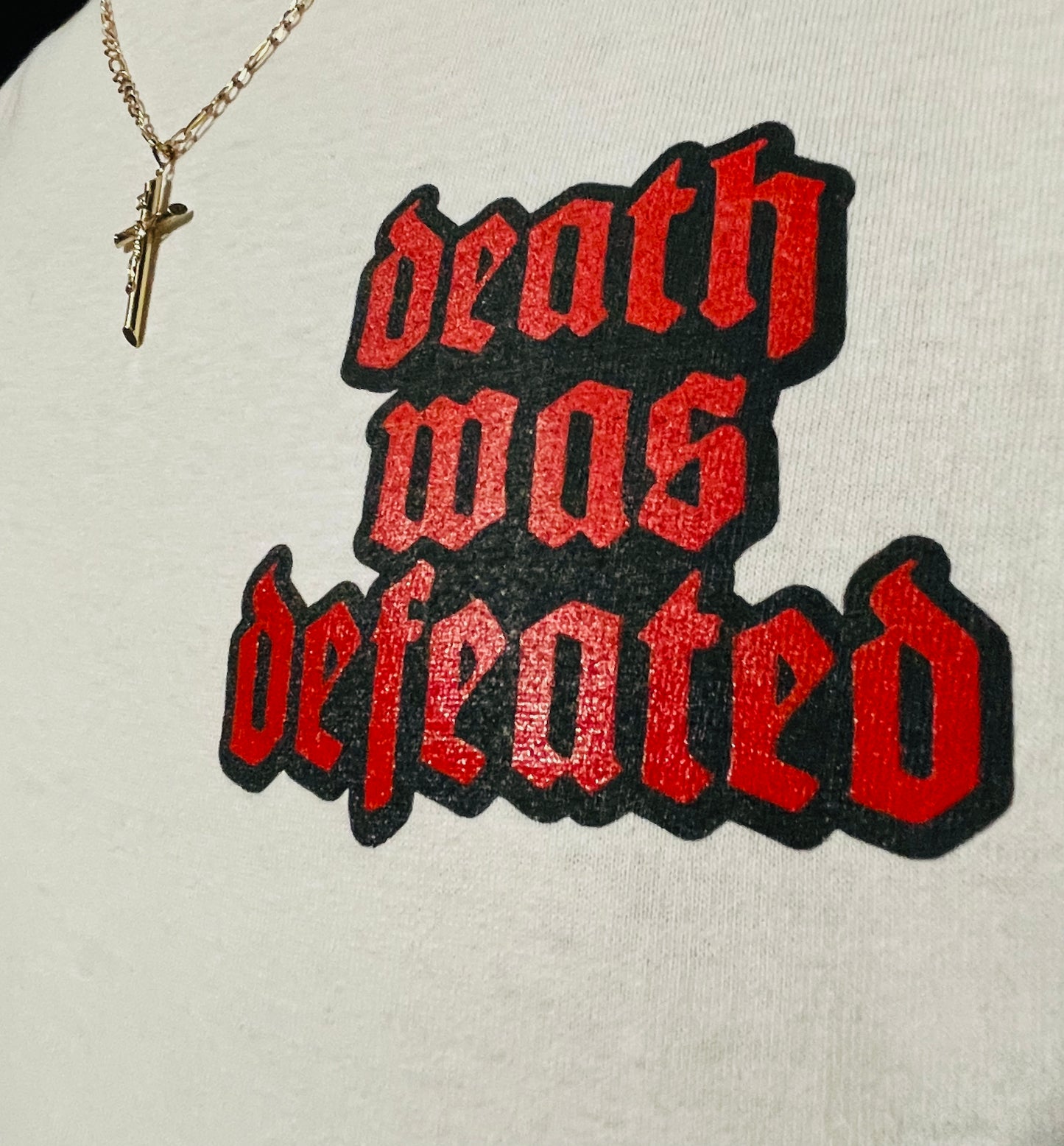 'Death Was Defeated' (White)