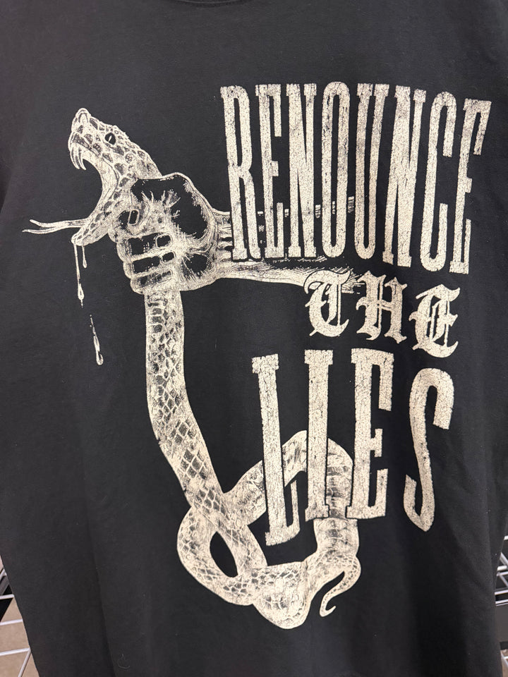 RENOUNCE THE LIES TEE - BLACK