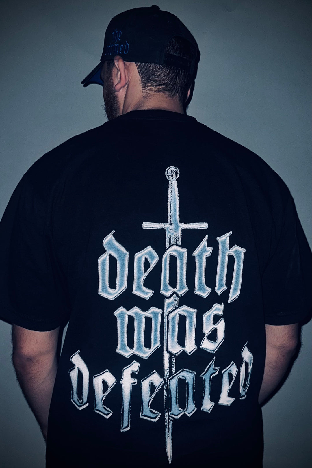 CHROME DEATH WAS DEFEATED OVERSIZED TEE (BLACK)