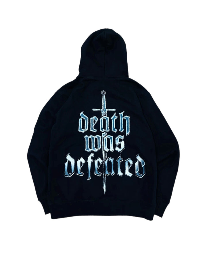 "Death Was Defeated" Hoodie - Black - The Atoned Co.