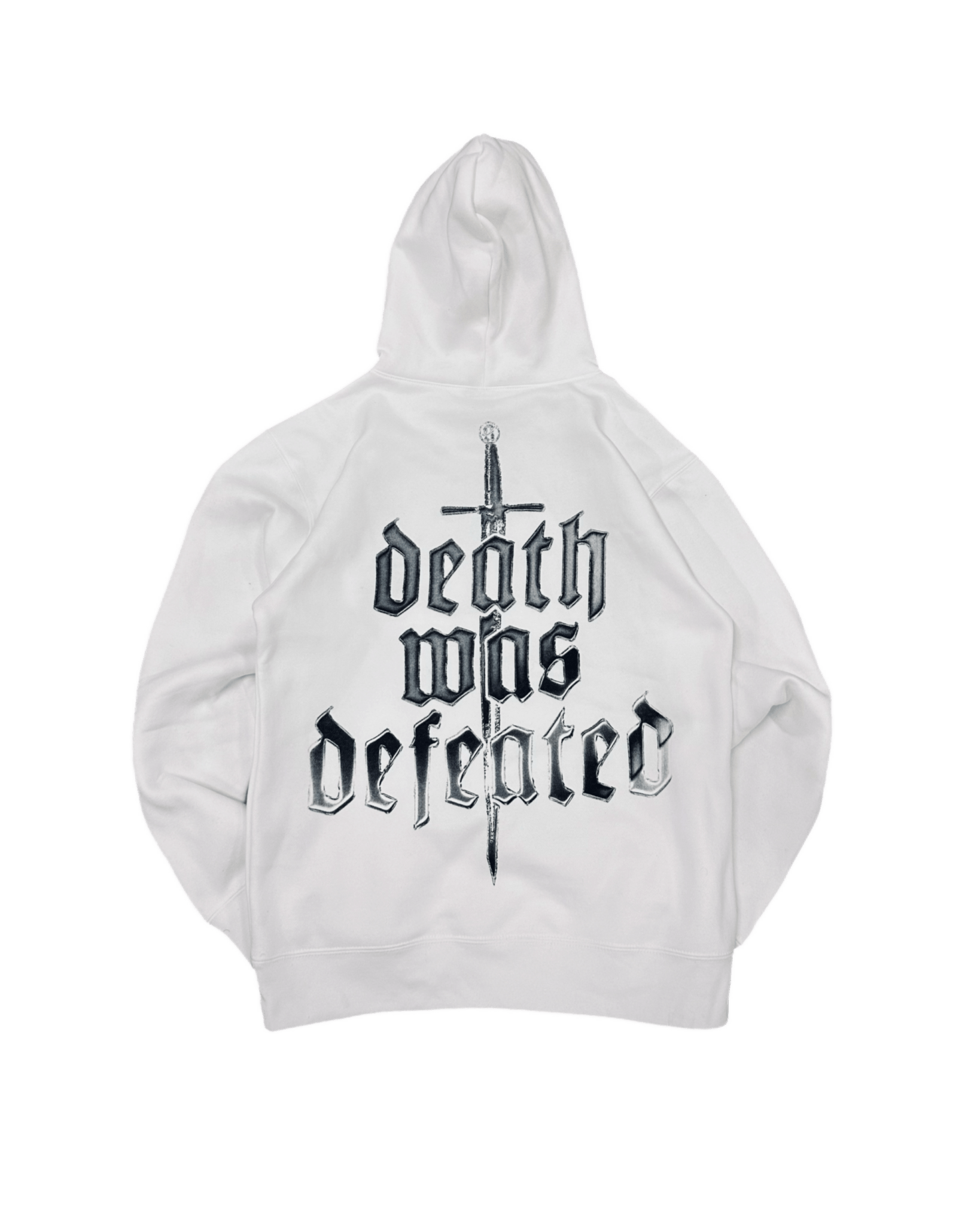 "Death Was Defeated" Hoodie - White - The Atoned Co.