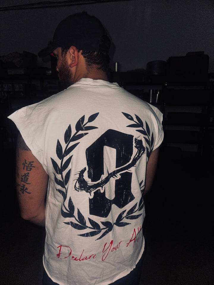 Declaration Cut Off Tee - White - The Atoned Co.