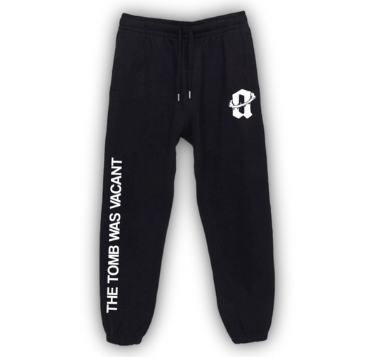 “THE TOMB WAS VACANT” - Sweatpants (Noir) - The Atoned Co.