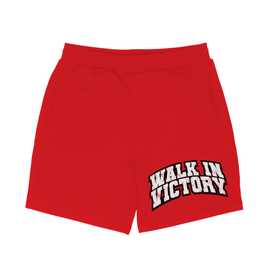 WALK IN VICTORY Shorts (Red) - The Atoned Co.