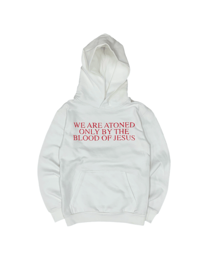 WE ARE ATONED HOODIE (WHITE) - The Atoned Co.